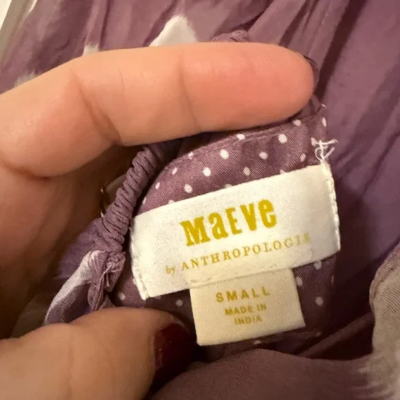 Absolutely adorable purple and white polka dot dress by Anthropologie’s Maeve 👗 - Picture 7 of 8